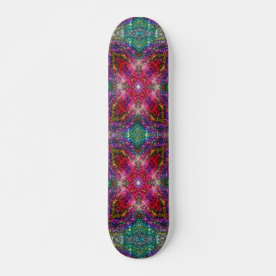 Prydde med ädelsten KaleidoscopeSkateboards Old School Skateboard Bräda 18 Cm