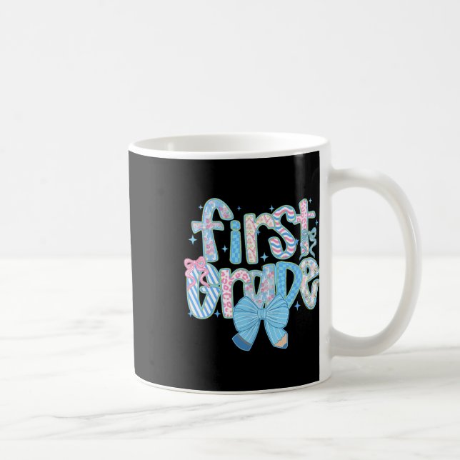 Prydlig första klass tillbaka till skolan blommig  kaffemugg (Höger)