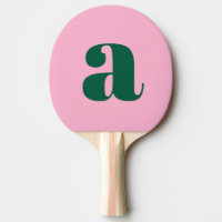 Prydlig rosa och grön djärv retro monogram initial