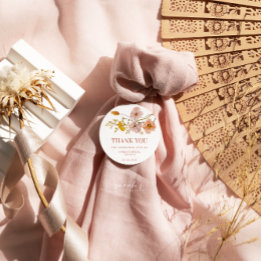 Prydliga vildblommor, bohemiska blommor runt klistermärke