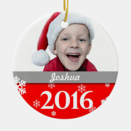Prydnad 2016 för personligfotojulgran julgransprydnad keramik