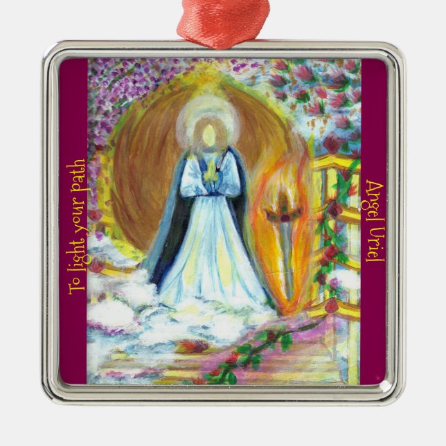 Prydnad: Ärkeängel Uriel Julgransprydnad Metall (Framsidan)