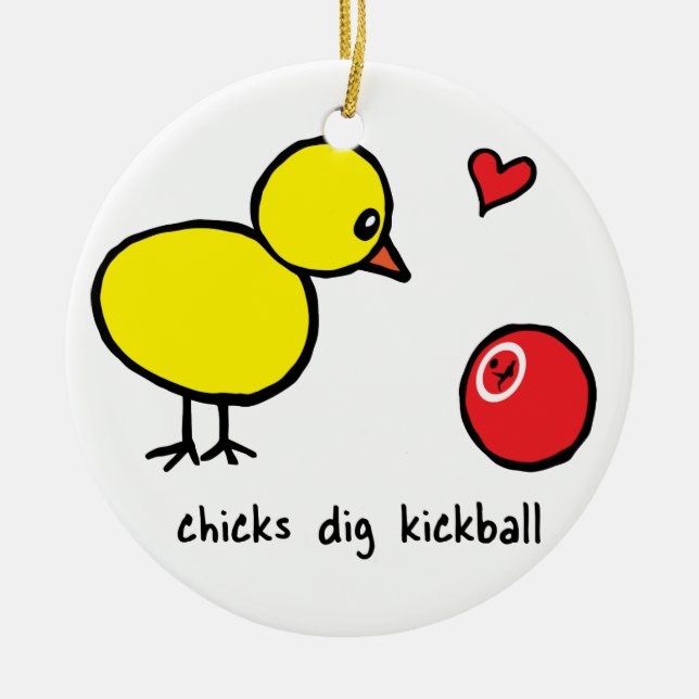 Prydnad - chickpik Kickball Julgransprydnad Keramik (Framsidan)
