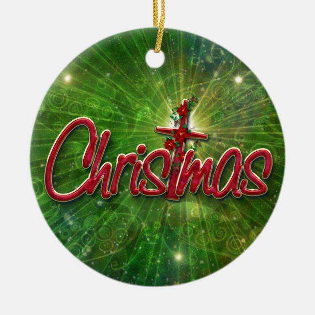 Prydnad ChrisTmas-1 Julgransprydnad Keramik (Framsidan)