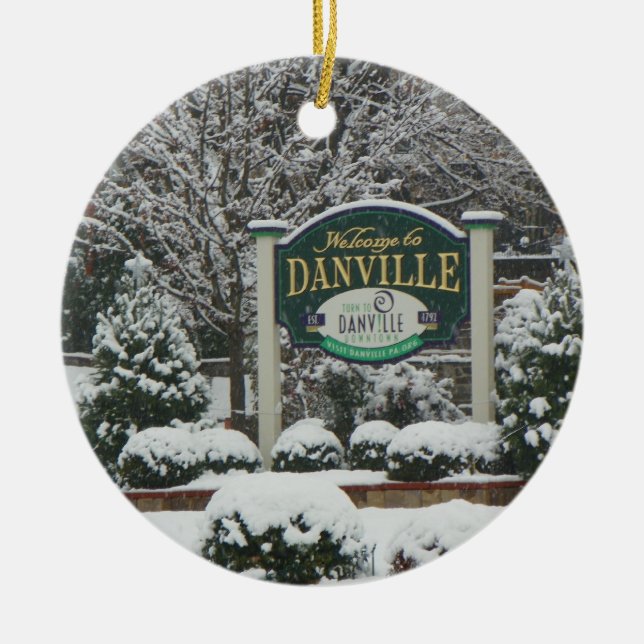 Prydnad Danville Pennsylvania Julgransprydnad Keramik (Framsidan)