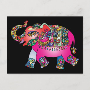 prydnad elefant vykort