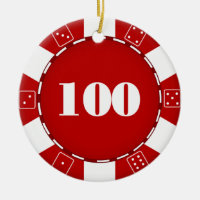 Prydnad för 100 dollar pokerchip