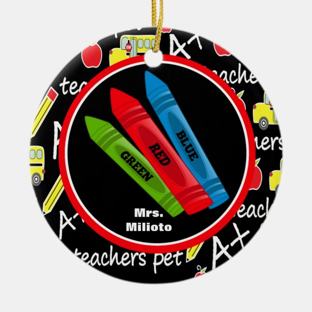 Prydnad för 3 färgrik kritorlärarejul julgransprydnad keramik (Framsidan)