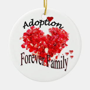 Prydnad för adoptionför evigtfamilj julgransprydnad keramik