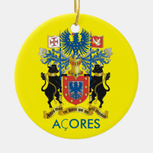 Prydnad för Azores flaggajul Julgransprydnad Keramik