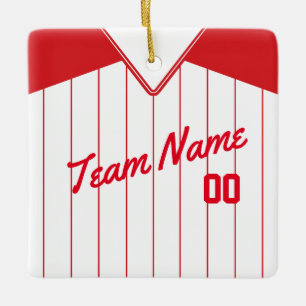 Prydnad för baseballsoftballJersey personlig Julgransprydnad Keramik