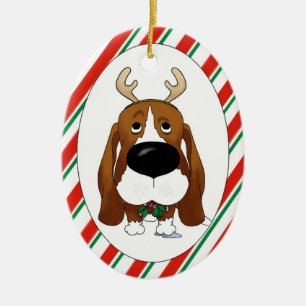Prydnad för Bassethundjul Julgransprydnad Keramik