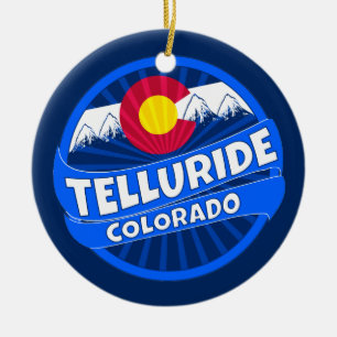 Prydnad för bristning för TellurideColorado berg Julgransprydnad Keramik