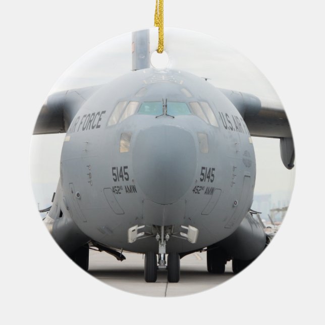 Prydnad för C-17 Globemaster Julgransprydnad Keramik (Baksidan)