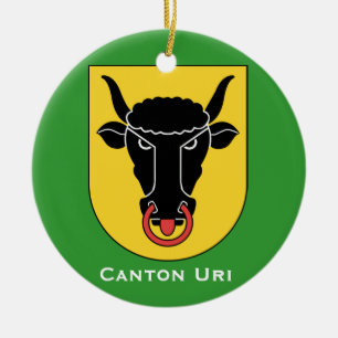 Prydnad för CantonUri* jul Julgransprydnad Keramik