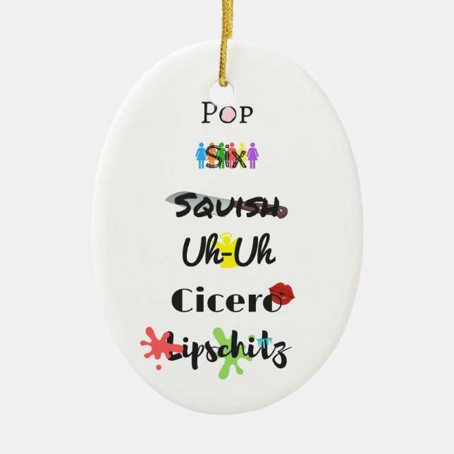 Prydnad för cellkvarterTango Julgransprydnad Keramik (Framsidan)