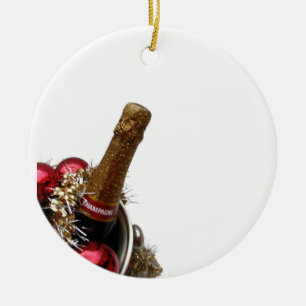 prydnad för champagnekylarejul julgransprydnad keramik