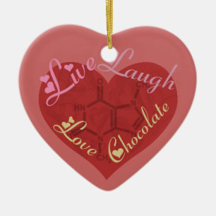 Prydnad för chokladkärlekvalentin julgransprydnad keramik