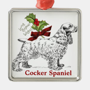 Prydnad för cockerspanielSpanieljul Julgransprydnad Metall