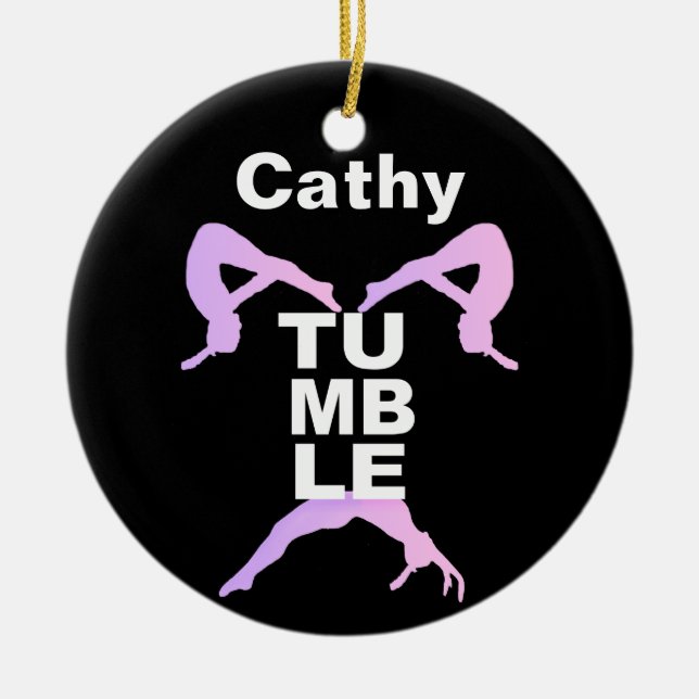 Prydnad för Customizeable tumblingsvart Julgransprydnad Keramik (Framsidan)