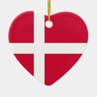 Prydnad för Danmark flaggahjärta