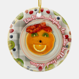 PRYDNAD FÖR DIETITIANMOTTOJUL - BÄTTRE MAT JULGRANSPRYDNAD KERAMIK