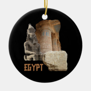 Prydnad för EGYPTENfotocollage Julgransprydnad Keramik