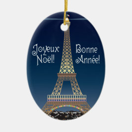 Prydnad för Eiffel tornjul Julgransprydnad Keramik