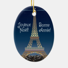 Prydnad för Eiffel tornjul Julgransprydnad Keramik