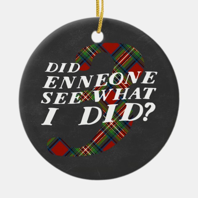 Prydnad för Enneagram 3 jultema Julgransprydnad Keramik (Framsidan)