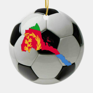 Prydnad för Eritrea fotbollfotboll Julgransprydnad Keramik