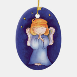 Prydnad för flickaktigtängeljul julgransprydnad keramik