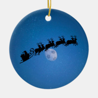 Prydnad för fotbolltemajulgran julgransprydnad keramik