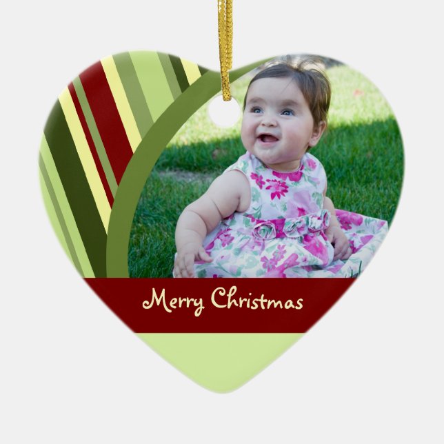 Prydnad för fotogod julmorföräldrar julgransprydnad keramik (Framsidan)