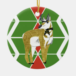Prydnad för Gilwell antilopsparre Julgransprydnad Keramik