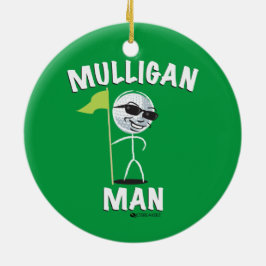 PRYDNAD FÖR GOLF FÖR MULLIGANMAN ROLIG JULGRANSPRYDNAD KERAMIK