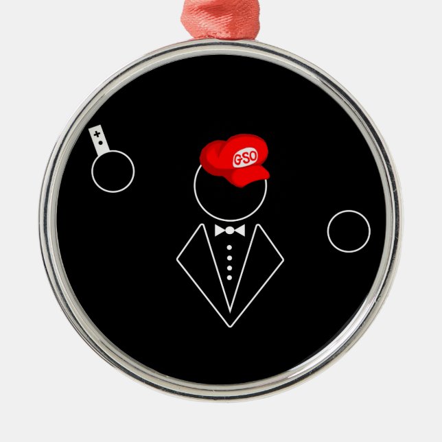 Prydnad för GSO-metalljul Julgransprydnad Metall (Framsidan)