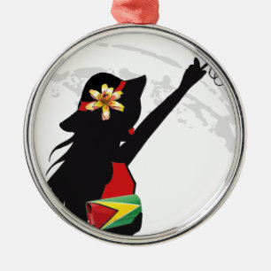 Prydnad för Guyana flickajul Julgransprydnad Metall