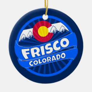 Prydnad för helgdag för Frisco Colorado Julgransprydnad Keramik