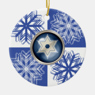 Prydnad för helgdag för Hanukkah Julgransprydnad Keramik