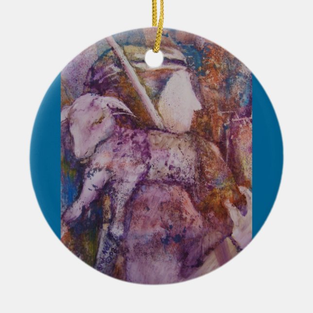 "Prydnad för herden" Julgransprydnad Keramik (Framsidan)