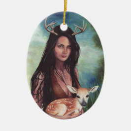 Prydnad för indianprydnadindian julgransprydnad keramik