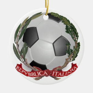 Prydnad för italienFutbol fotboll Julgransprydnad Keramik
