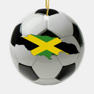 Prydnad för Jamaica fotbollfotboll Julgransprydnad Keramik