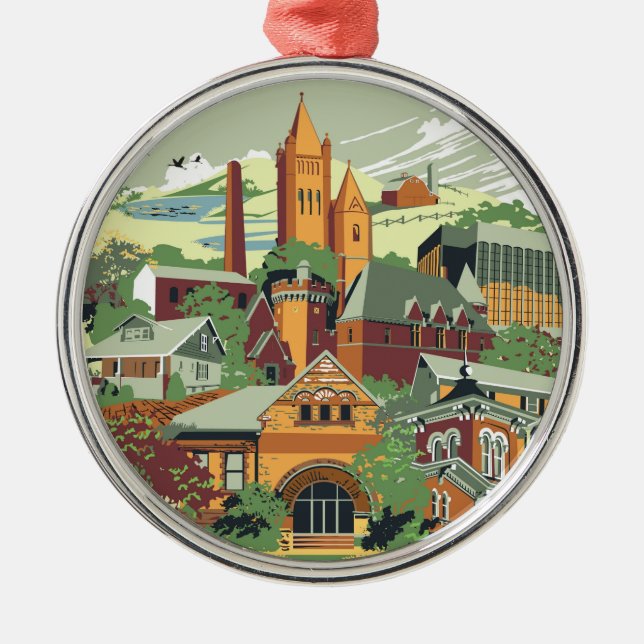 Prydnad för Jamestown arkitekturjul Julgransprydnad Metall (Framsidan)