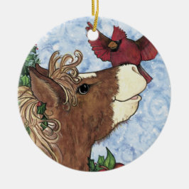 prydnad för Järnek-dag ponnyjul Julgransprydnad Keramik