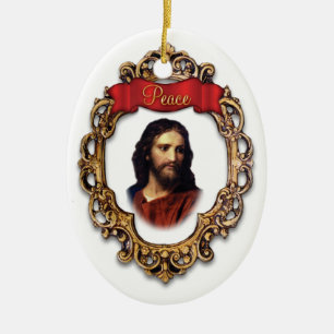 Prydnad för Jesus Kristusfred Julgransprydnad Keramik