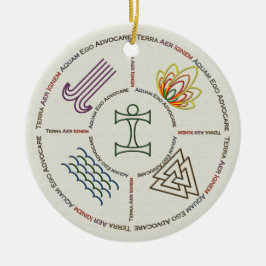 Prydnad för jordlufteldvatten julgransprydnad keramik