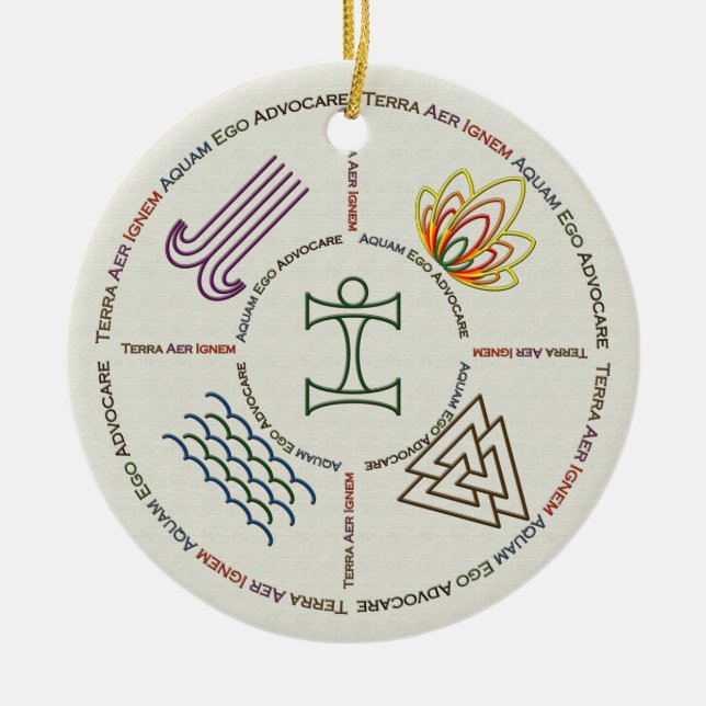 Prydnad för jordlufteldvatten julgransprydnad keramik (Framsidan)