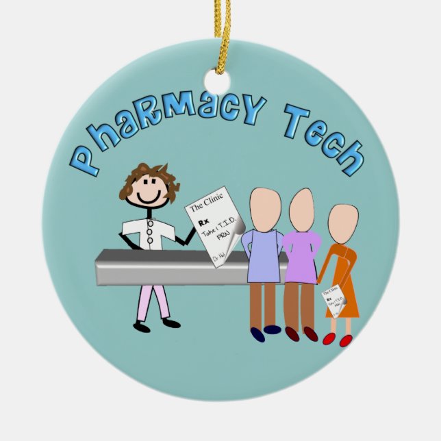 Prydnad för jul för apotekTechrecept Julgransprydnad Keramik (Framsidan)
